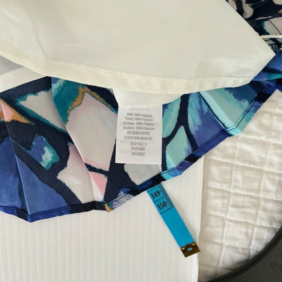 Gymboree Girls Dress Butterfly Wing Pattern Blue Navy and Pink size Large - Picture 4 of 5